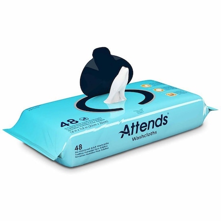 Attends Personal Cleansing Wipe Soft Pack Scented, 7.8 X 11.8 Inch, 48PK WCPP1000